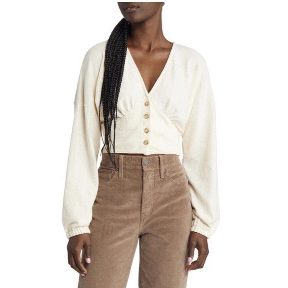 Womens Size L Madewell Ivory Top EUC